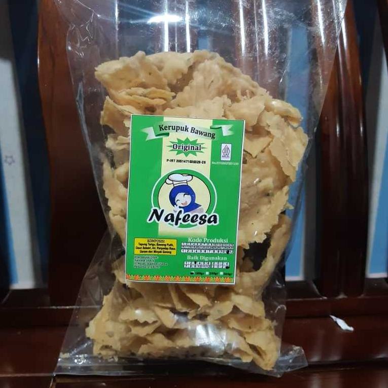 

KERUPUK BAWANG NAFEESA - 1 PACK ISI 150 GR