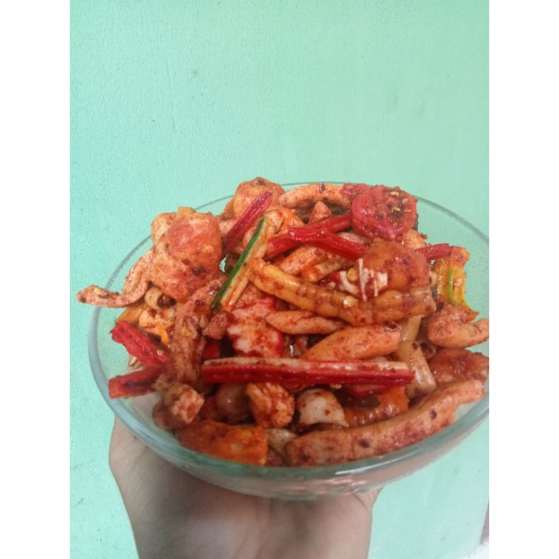 

seblakkeringcampur,seblakmixpedasxtradaunjeruk