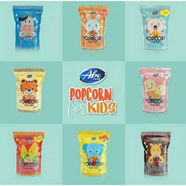 

Camilan Makanan Ringan Snack Abe Food Popcorn 80 Gr Rasa Vanilla, Cheese, Milky, Choco, Butter Corn, Sweet Butter, Butter, Caramel ( No MSG, No Preservatives, No Colouring )