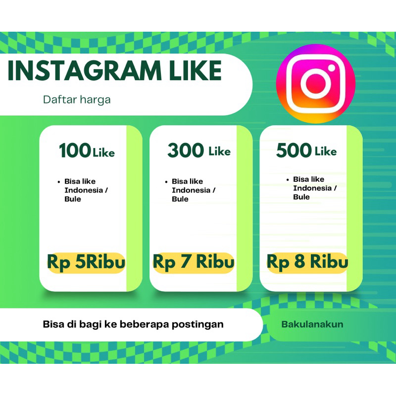 Likes Instagram Indonesia / Bule - Permanen