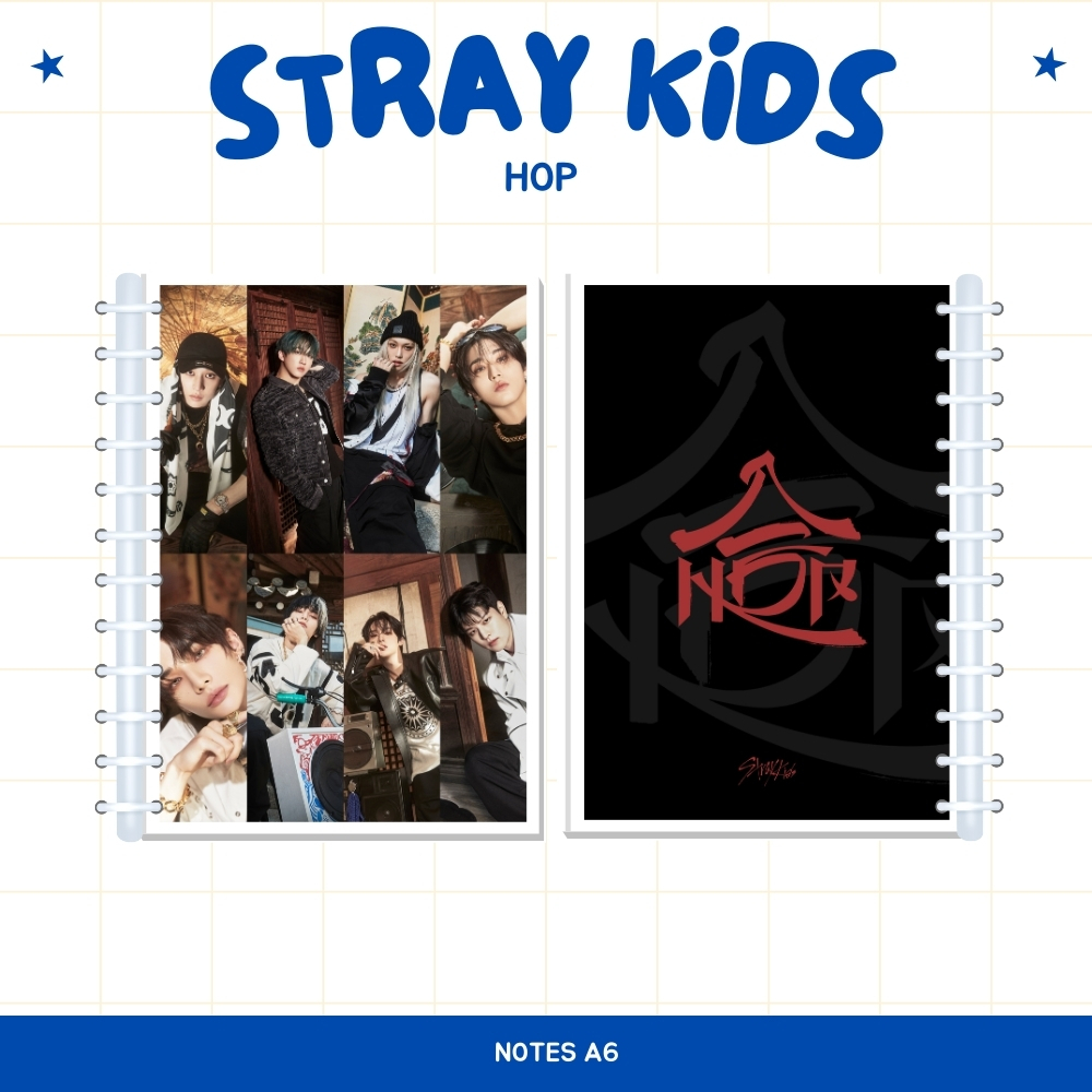 

A6 NOTES STRAY KIDS HOP (ISI 40 HVS + COVER LAMINASI 2 SISI) BUKU NOTE NOTEBOOK TANDA TANGAN TTD KPOP IDOL KOREA PREMIUM MURAH UNOFFICIAL BANGCHAN LEEKNOW CHANGBIN HYUNJIN HAN FELIX SEUNGMIN IN READY STOCK !
