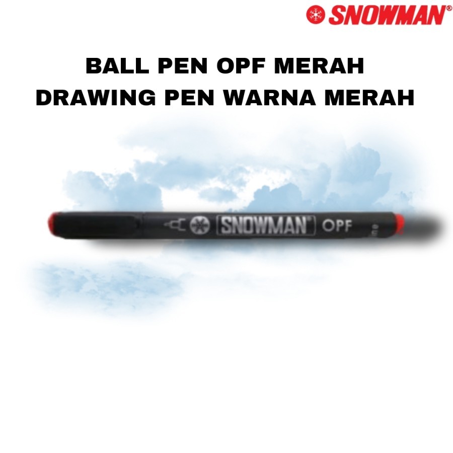 

Ball Pen Snowman OPF Merah / Drawing Pen Merk Snowman Warna Merah