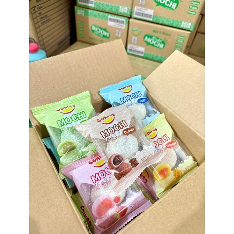 

mochi conley susu cokelat mangga strawbery kartonan atau 1 DUS isi 60 pcs