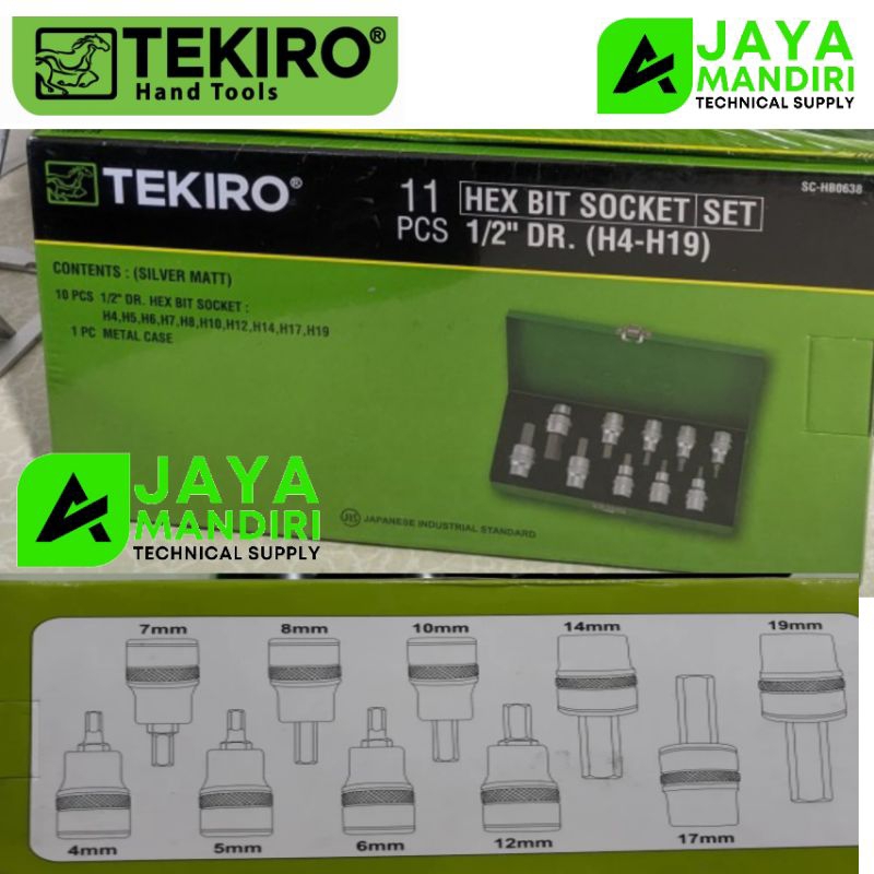 TEKIRO MATA SOCK L SET LENGKAP TEKIRO HEX BIT SET MATA SHOCK L