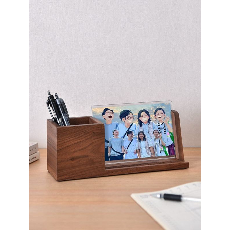 Rak pulpen pensil/pen holder/bahan kayu solid