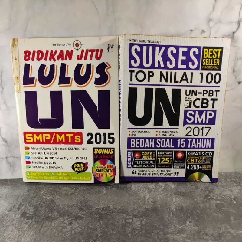 Buku Bidikan Jitu Lulus UN SMP/MTs 2015, Sukses Top Nilai 100 UN 2017, The King Bedah Tuntas Skl UN 