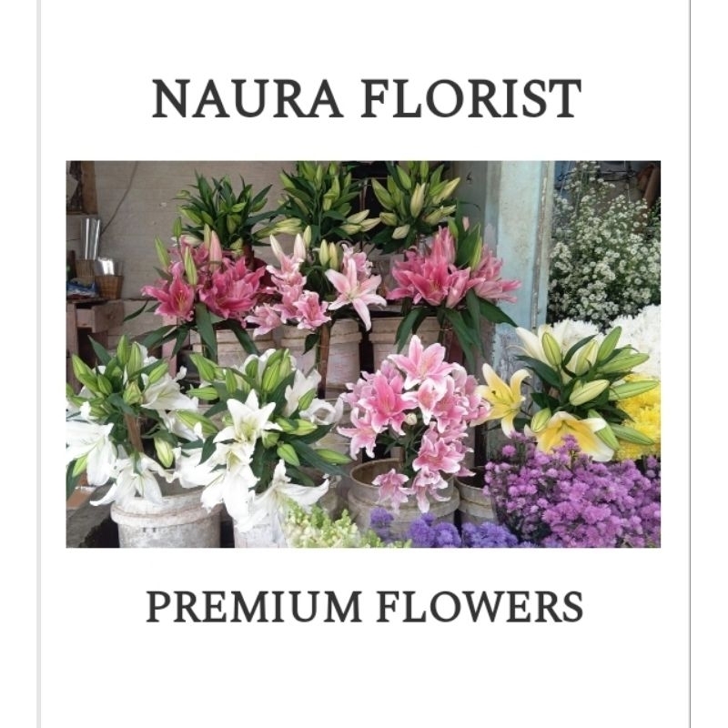 Bunga satuan /bunga lili/lili putih/lili pink/lili merah /lili kuning/bunga asli