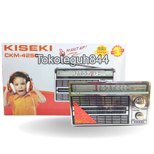 Radio KISEKI 4250 CKM-4250 / CKM-F100 Radio Jadul Portable Charge Baterai (Dual Power) Listrik FM