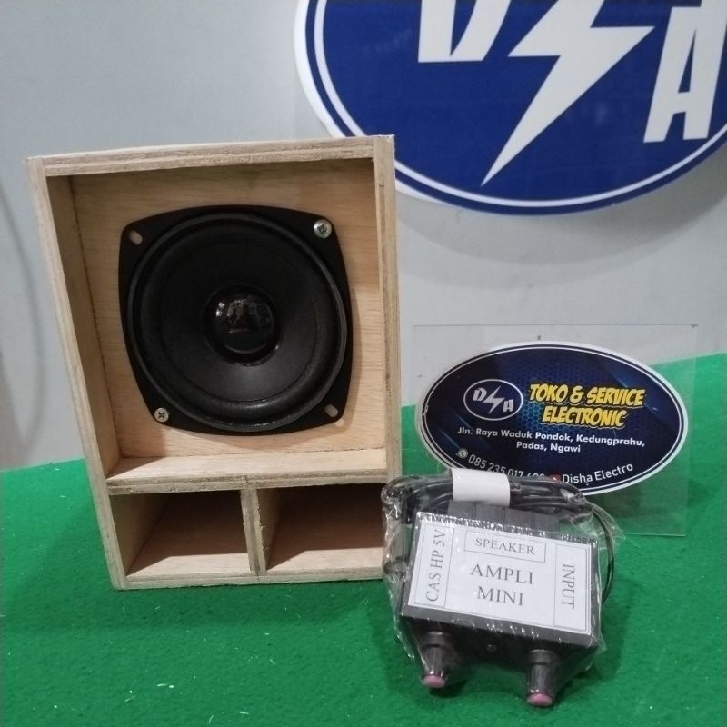 Paket Sound Miniatur siap bunyi 4 inch box Mini Scoop