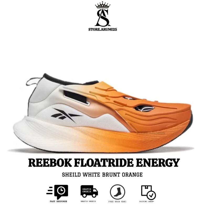 Sepatu Reebok Floatride Energy Sheild White Brunt Orange