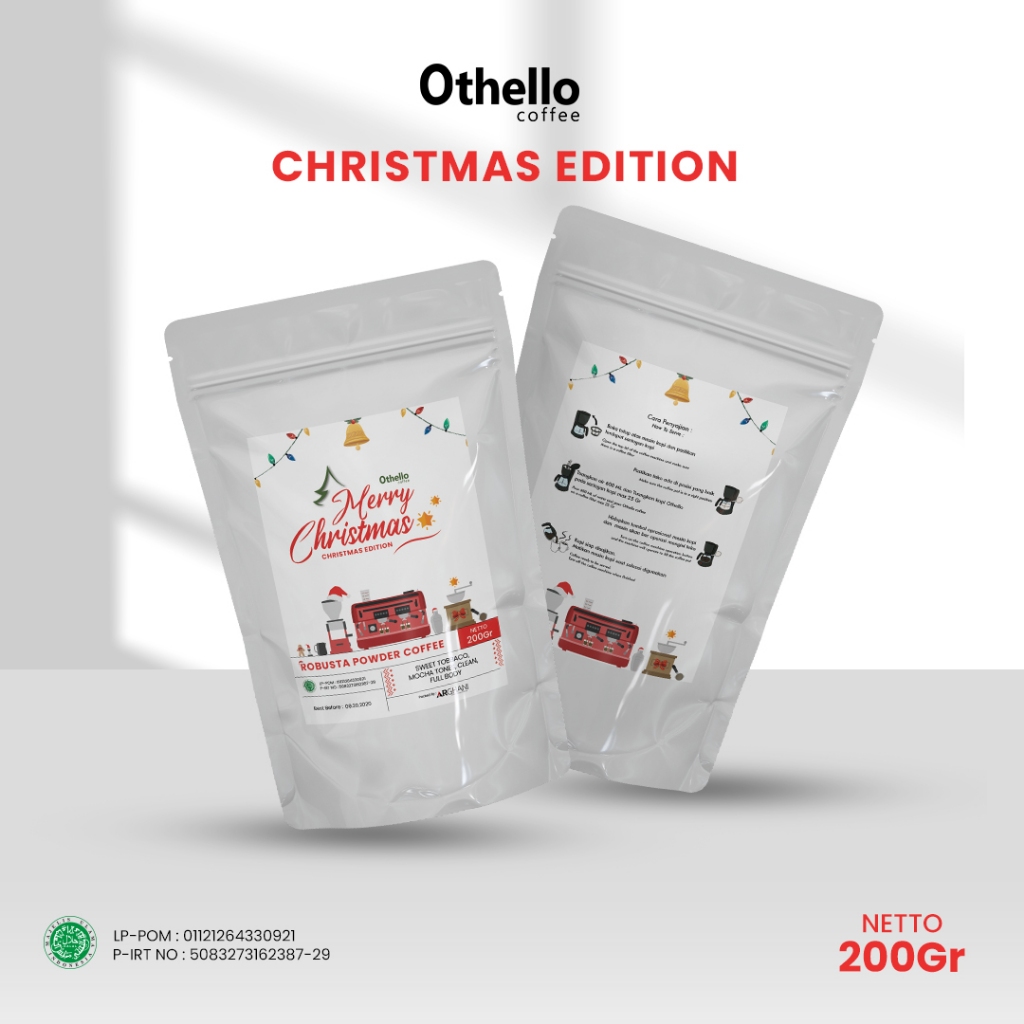 

Othello Kopi Robusta Powder Coffee Special Hari Natal 200 gram Christmast Edition