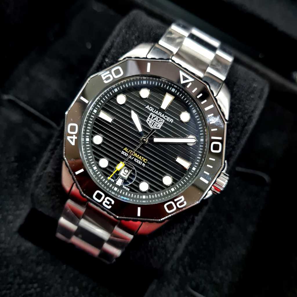 Jam Tangan Pria Tag Heuer Aquaracer Automatic Stainless Steel 44mm Include Box Original