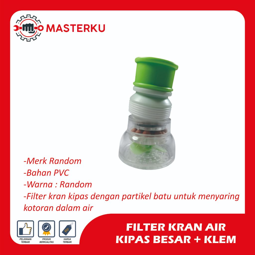 FILTER KRAN AIR KIPAS + KLEM/FILTER SARINGAN AIR/FILTER PENYARING AIR KRAN/PENJERNIH AIR KRAN/KERAN 
