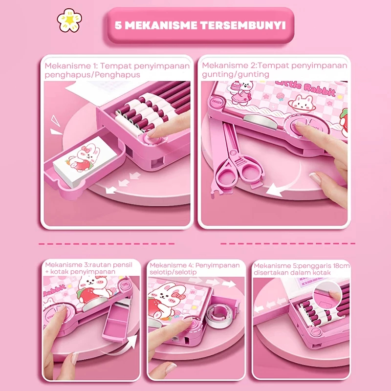 

RB Kotak Pensil/Tempat Pensil Bahan Plastik Multifungsi Untuk/Multifungsi Kotak Penyimpanan Alat