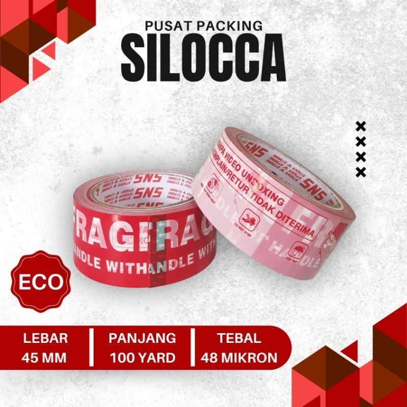 

LAKBAN UNBOXING 100 YARD ECO X 45 MM SNS KUALITAS TERBAIK/SELOTIP/ISOLASI/SOLASI/TAPE