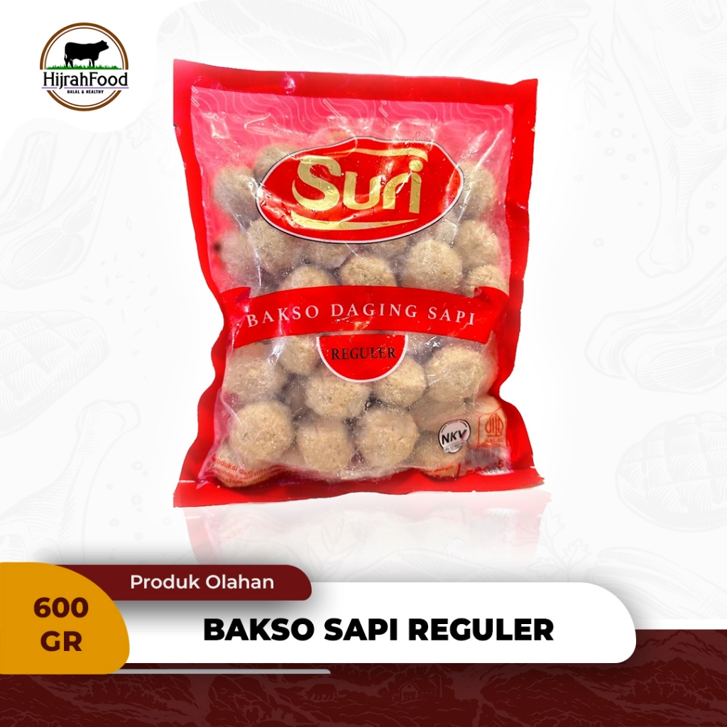 

Suri Bakso Sapi Reguler Praktis Baso isi 50pcs 600 gr Halal