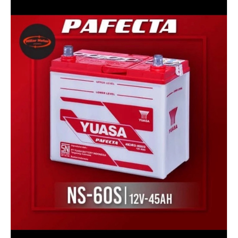 Aki Basah Yuasa Pafecta NS60S 12V 45Ah CRV Genio Stream 46B24RS