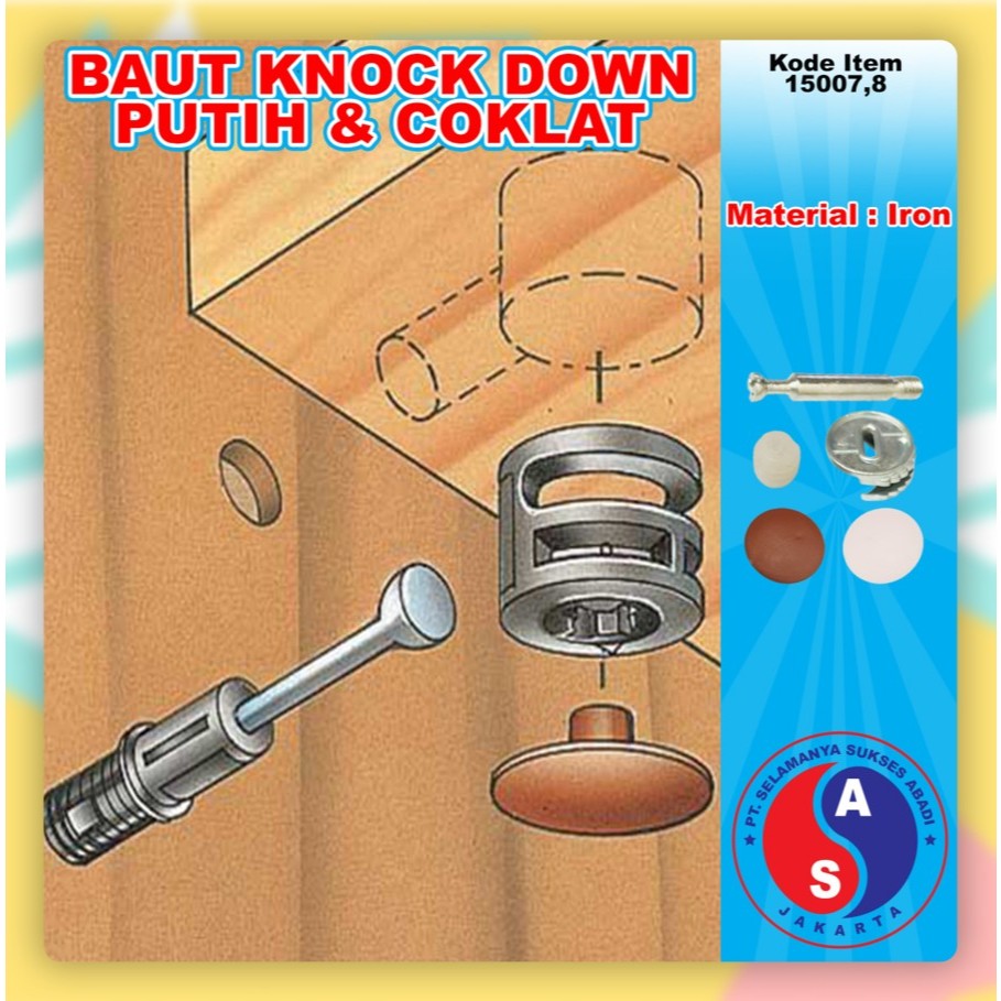 BAUT KNOCKDOWN ELITE PUTIH / AMBALAN KNOCK DOWN PUTIH