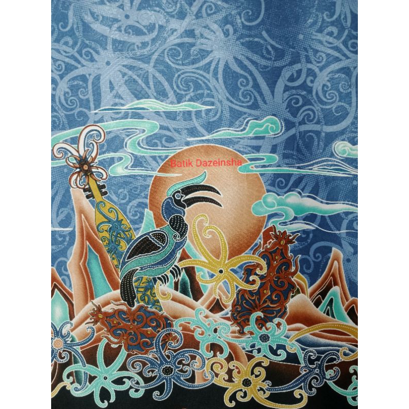Kain Batik motif Khas Kalimantan Tengah sutra emboss