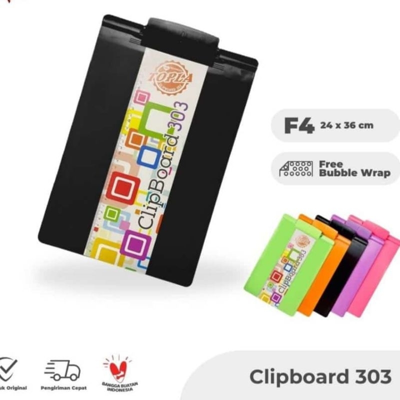 

Topla clipboard 303 -Alas papan ujian F4 -alas catatan berdiri -warna doff