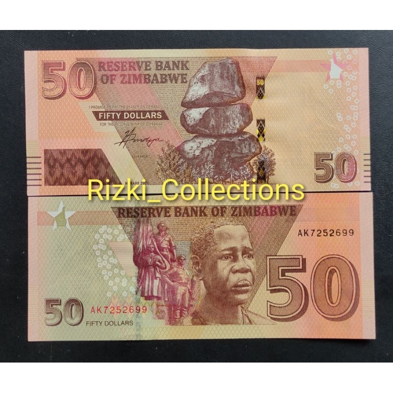 Uang asing Zimbabwe 50 Dollar
