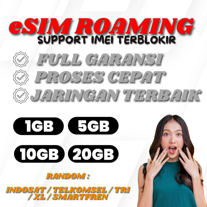 eSim TELKOMSEL (KHUSUS UNTUK HP IMEI TEBLOKIR)ESIM FULL GARANSI
