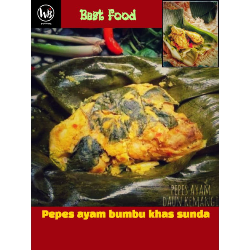 

Pepes ayam per potong/kukus ayam daun pisang