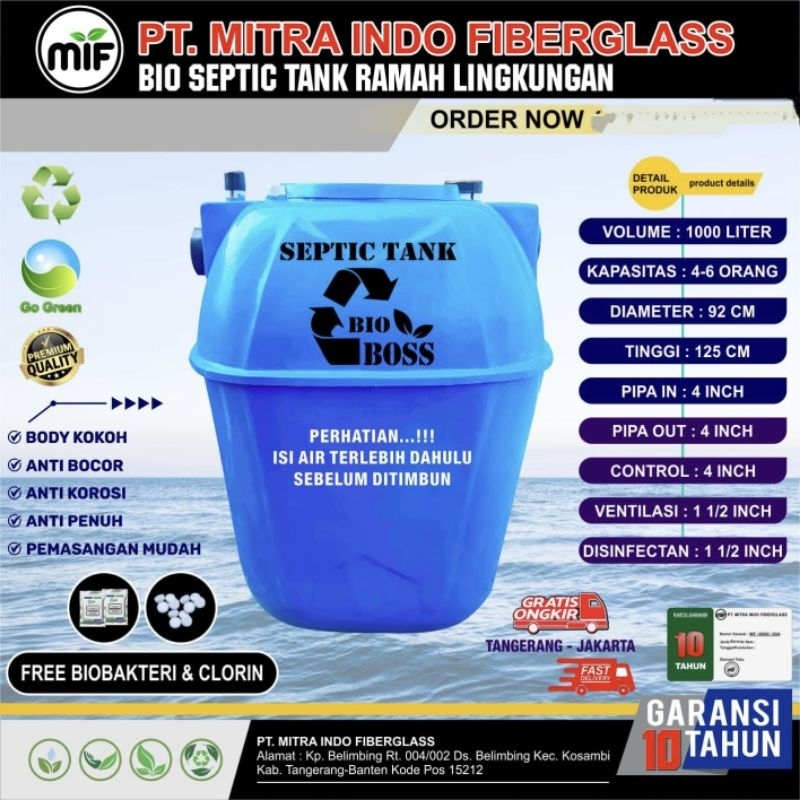 septic tank 1000 liter bio boss