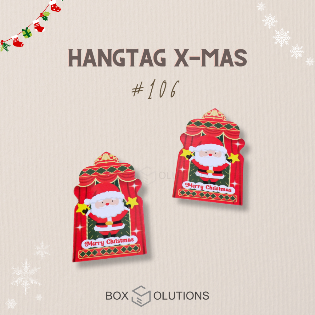 

[isi 10] HangTag Label X-mas #106 / Kartu Ucapan Natal Christmas - 4,5x8 cm