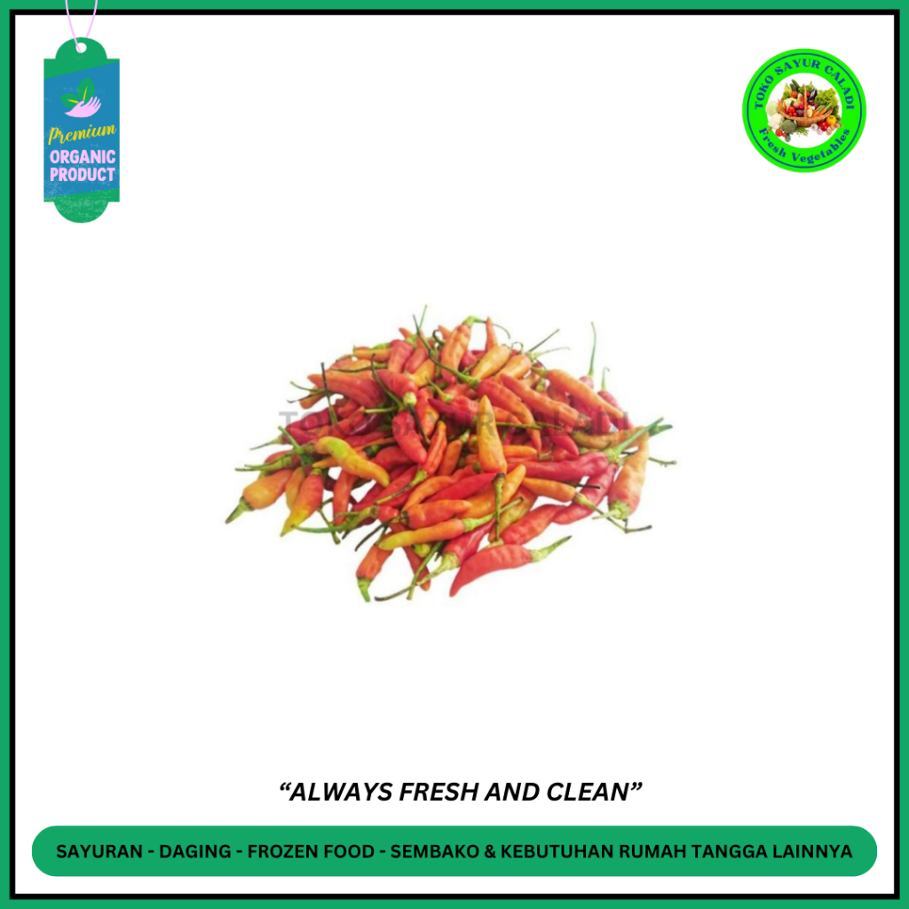 

Cabe Rawit Merah 1kg / Cabai Rawit Merah 500 gr Segar Fresh