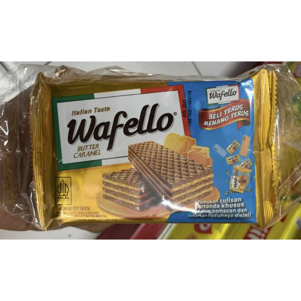 

Wafello Wafer Rasa Butter caramel isi 10 pcs