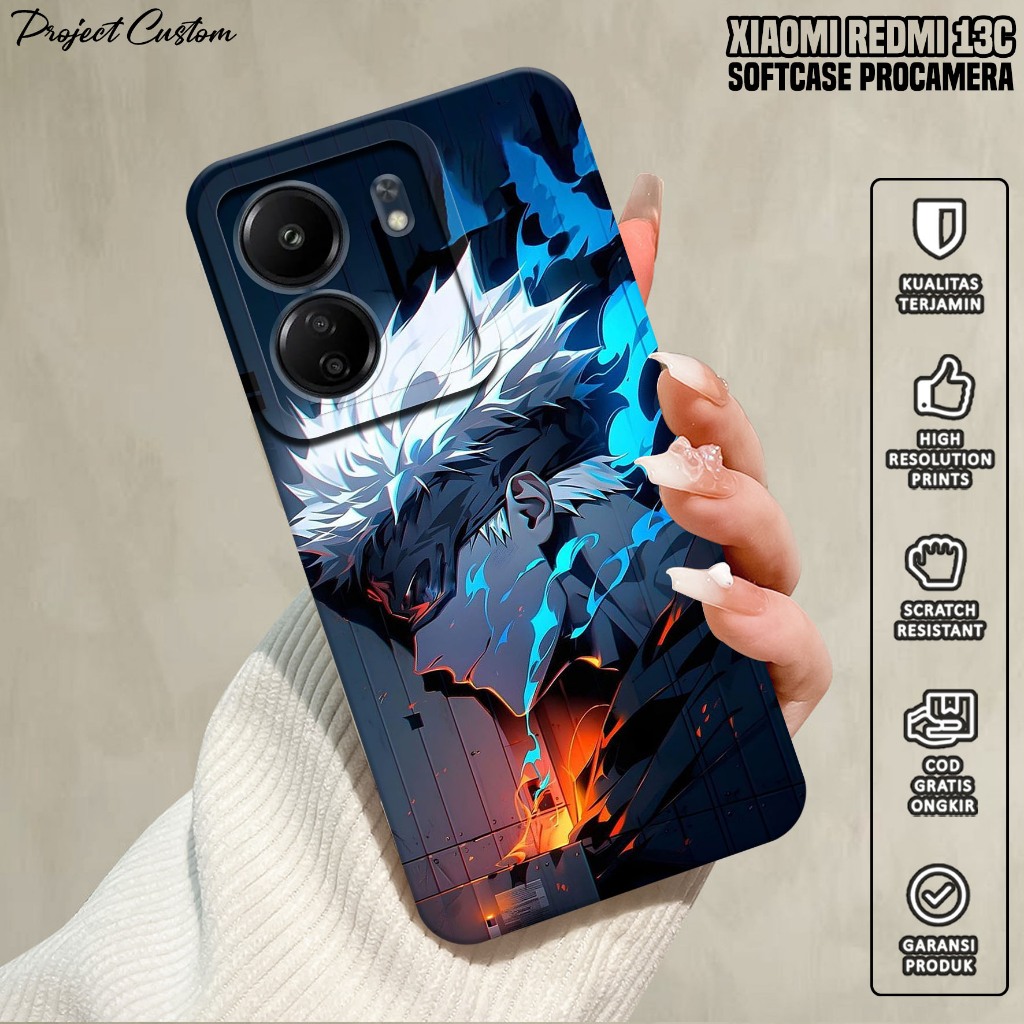 Softcase Xiaomi Redmi 13C - Case Hp Xiaomi Redmi 13C ( Gojo Satoru ) Silikon Hp Xiaomi Redmi 13C - C