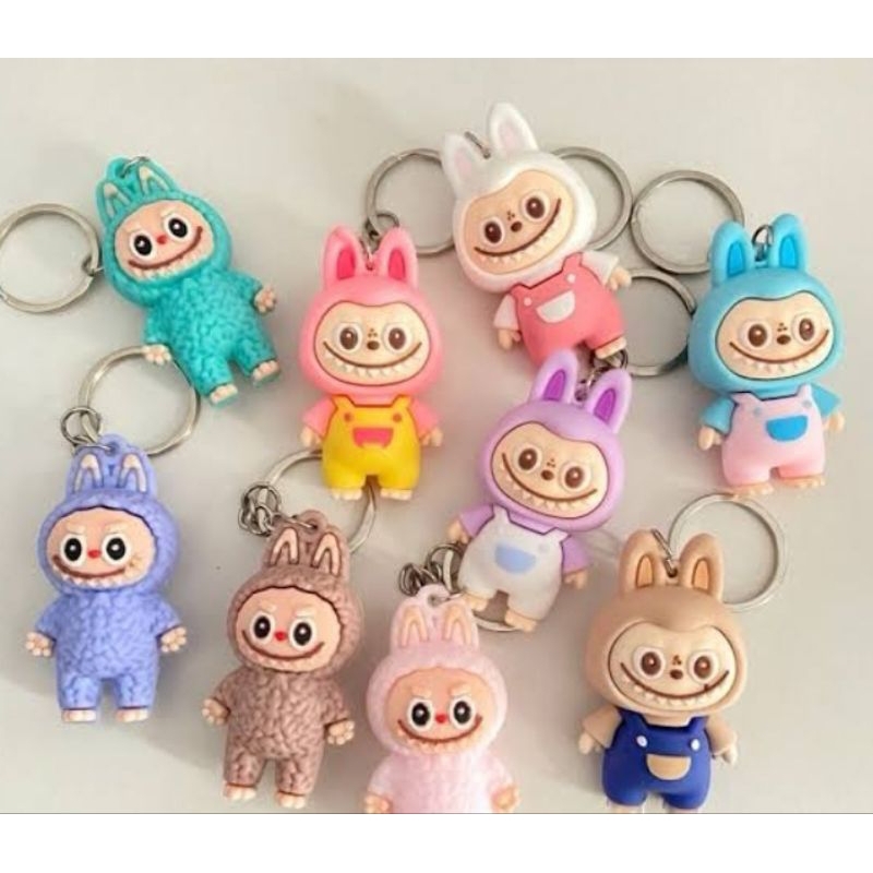 

gantungan kunci boneka labubu / bahan karet lucu buat di tas anak