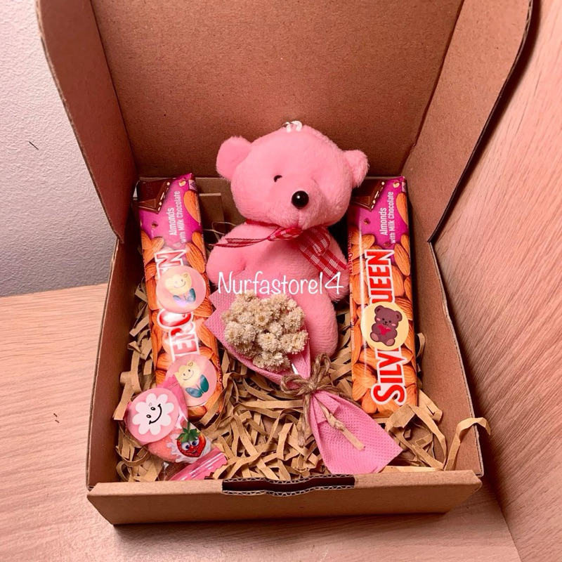 

Hampers Snack Box Giftbox/Kado Pink Series/Kado Valentine/Kado Ulang tahun/Surprise/Hadiah