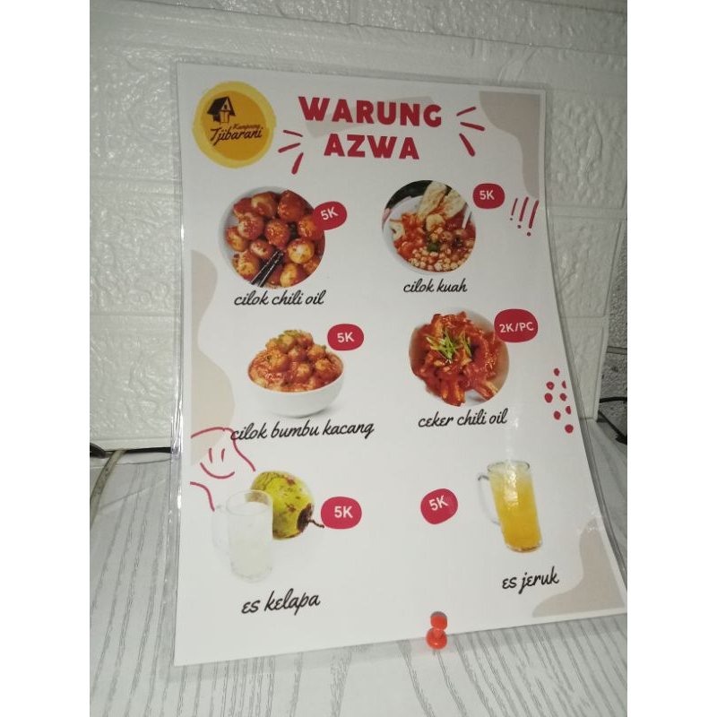 

JASA CETAK MENU MAKANAN+LAMINATING