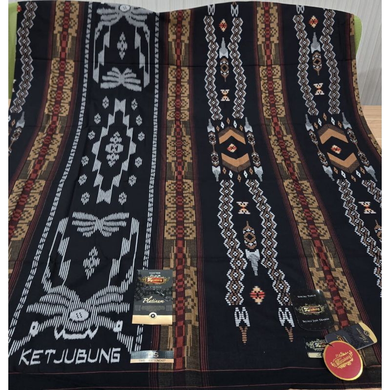 Sarung Ketjubung Platinum Dis Tis Gsi Jsg  Jacguard Songket Gunung Gold songket hitam putih kecubung