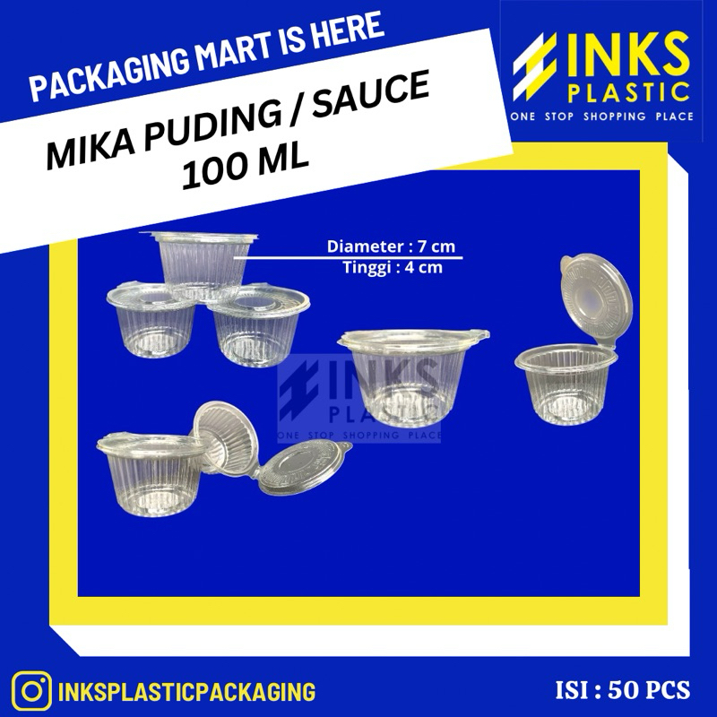 MIKA CUP PUDING SAUCE MIKA SAOS JELLY BENING (50 PCS)
