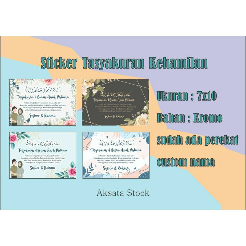 

Sticker Tasyakuran 4 Bulanan Stiker Tasyakuran 7 Bulan Kehamilan Sticker Syukuran 4 Bulan Kehamilan