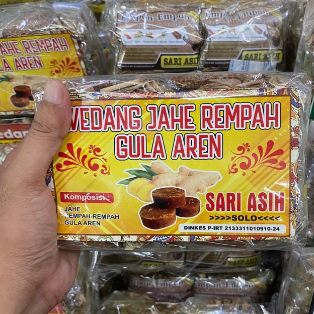 

Wedang Jahe Rempah Gula Aren Sari Asih Original Solo 1 Pack isi 10 Bks Include Gula Aren