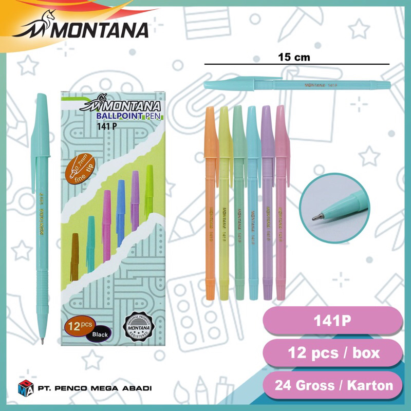 

(12 pcs ) PULPEN MONTANA Pen 141P // pen Murah