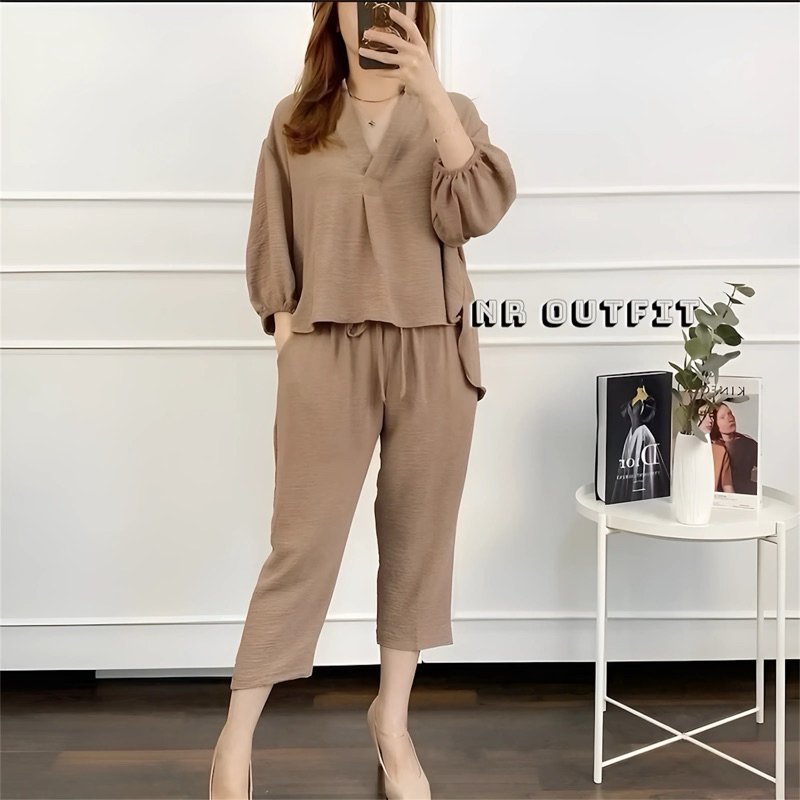 DAILY ONE SET JUMBO - SETELAN WANITA 7/8 - BAJU SETELAN WANITA KEKINIAN