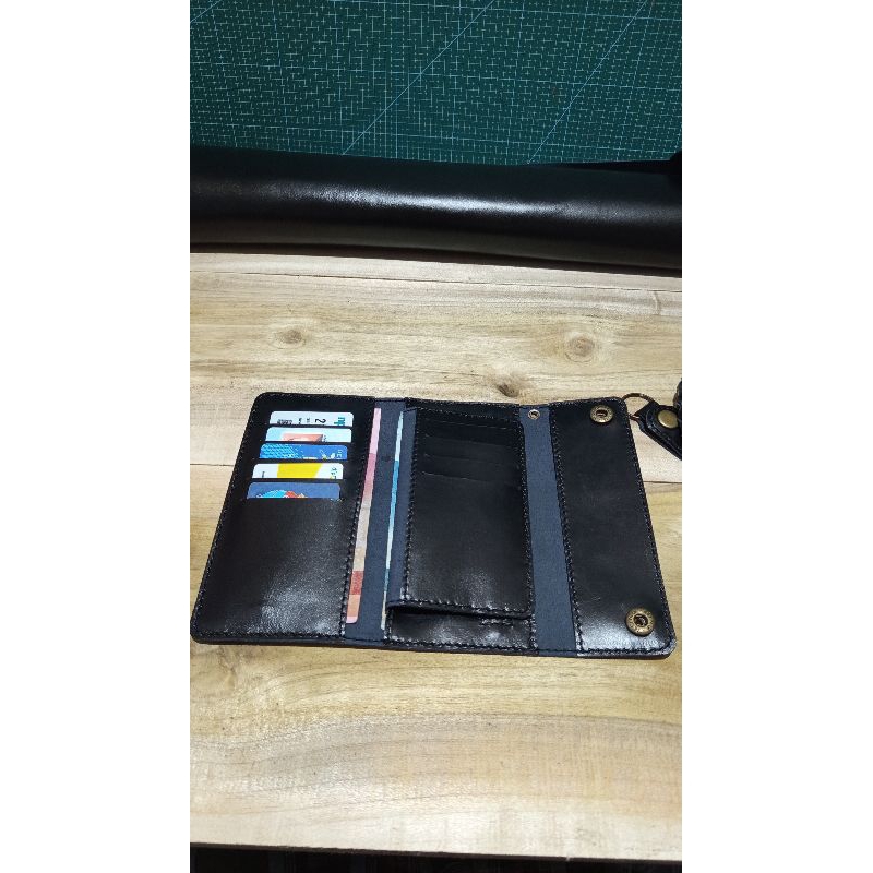 Dompet kulit panjang pria/Dompet kulit biker/long wallet leather