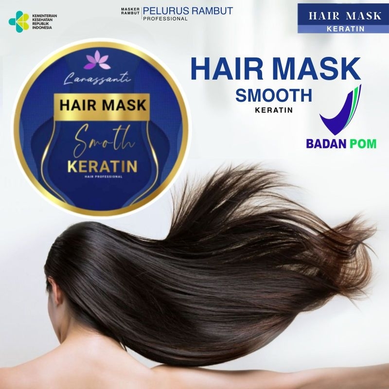 Hair Mask Smooth Keratine Rambut Meluruskan Melembutkan Rambut anak Dewasa 100ml