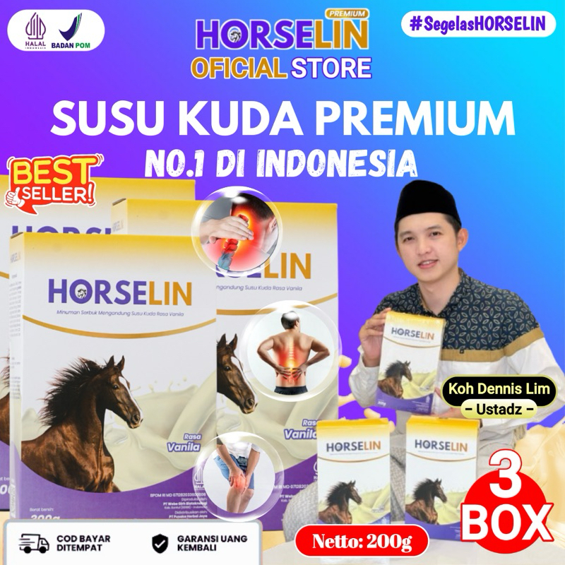 

HORSELIN Paket 3 Box Susu Kuda Liar Premium Asli Sumbawa Atasi Nyeri Sendi Tulang 100% Original 200g