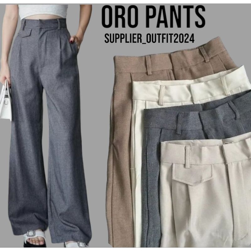 ORO PANTS Women's trousers celana kerja Losee pants Haighwaist Celana kulot anti kusut