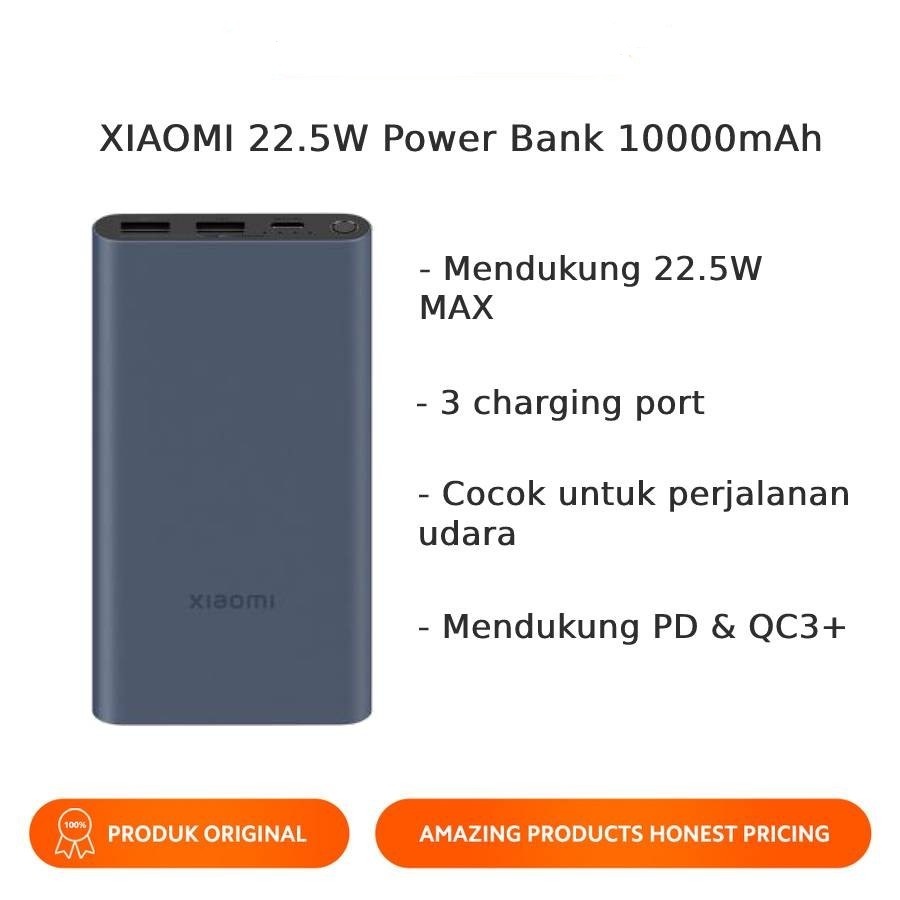 XIAOMI Power Bank 22.5W 10000mAh Pengisian Cepat 22.5W MAX  - PB1