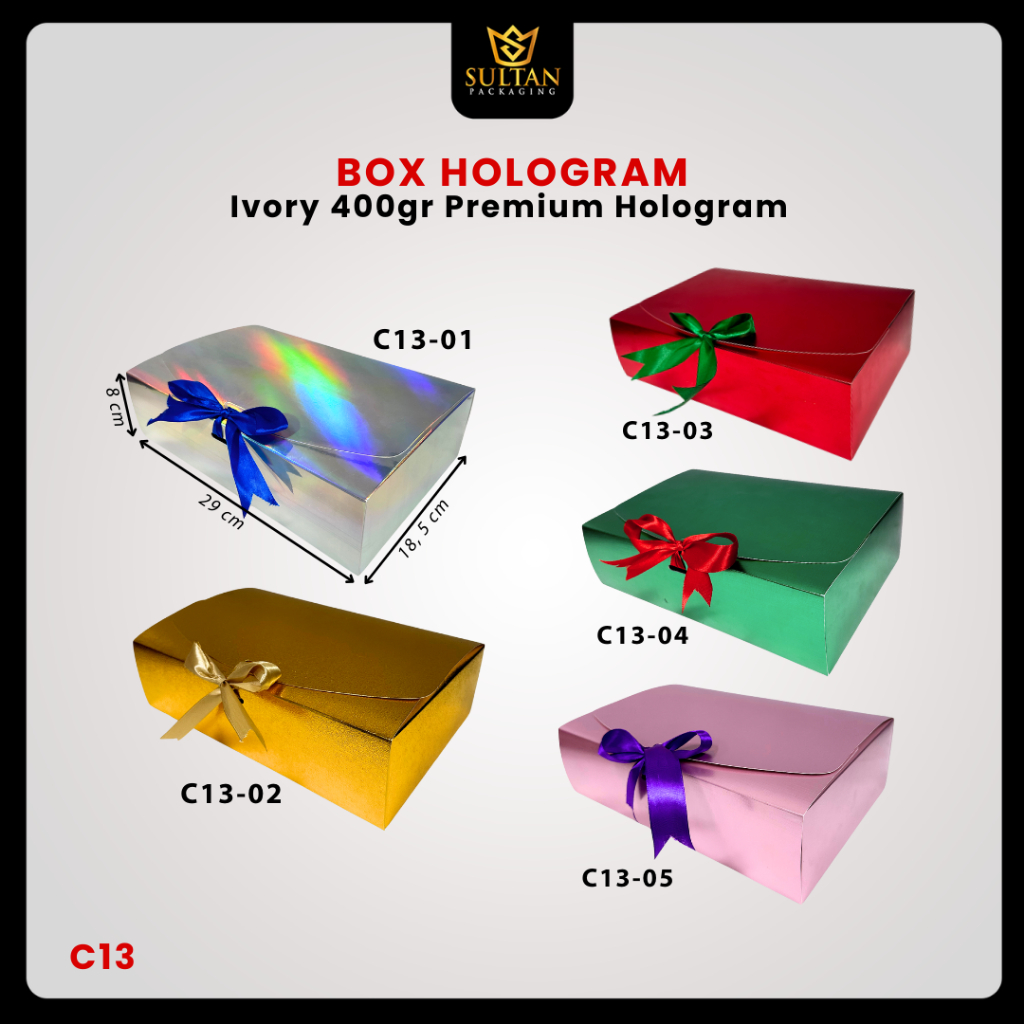 

Gift Box Hologram - Kotak Kado Premium Motif Hologram - Hampers - Kado - Bridesmaid Groomsmen - C13