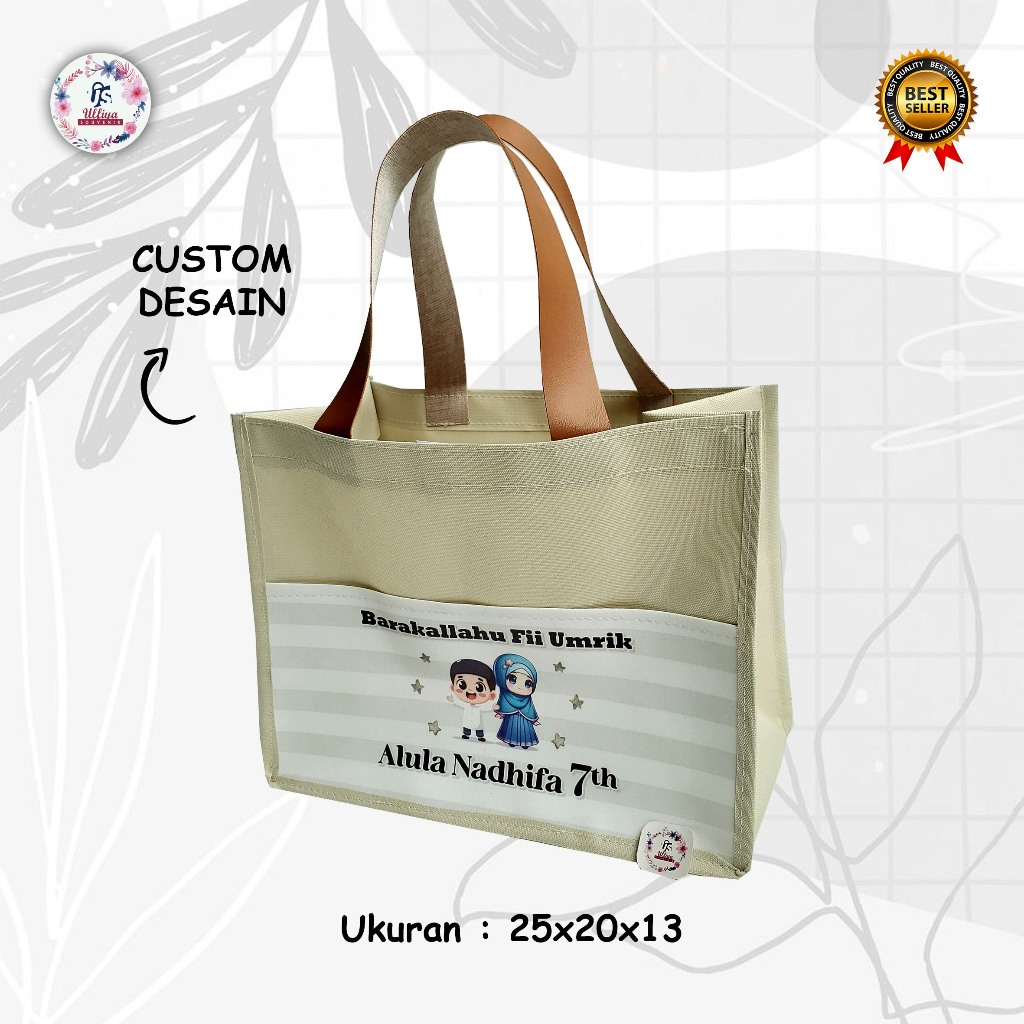 

MODEL TOTE BAG KANTONG Tas Ultah Murah Di Bawah 10 Ribuan Tema Anak Sholeh Sholehah Dan Bisa Custom Tema Cewek Cowok, Foto, Nama