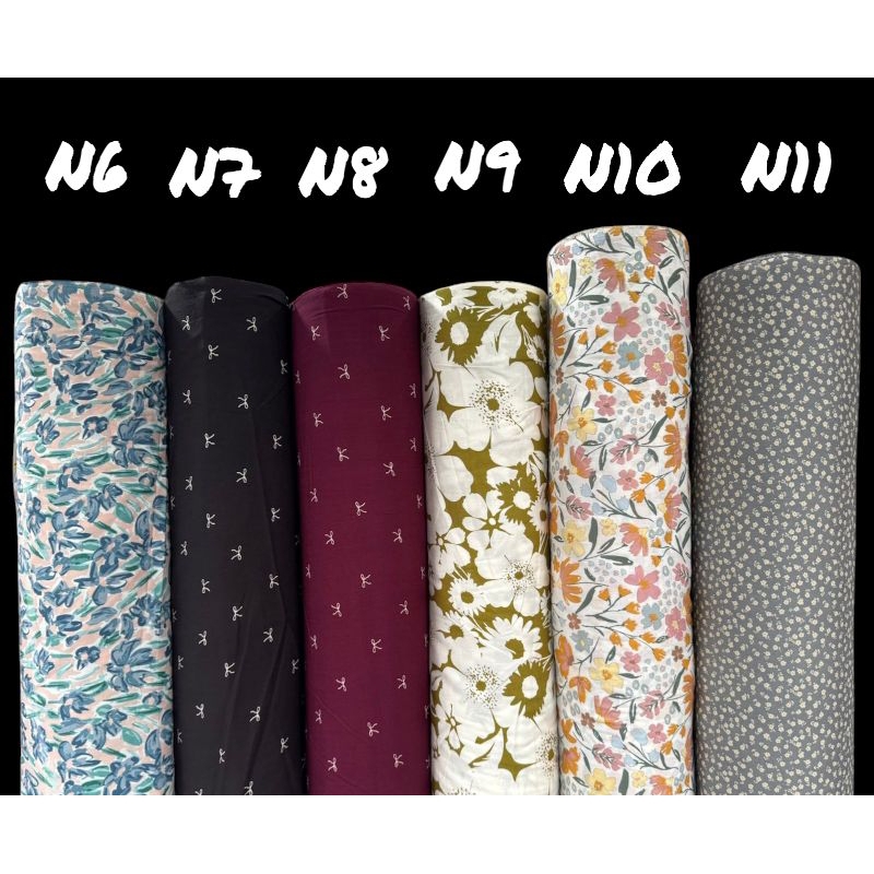 kain katun rayon viscose motif, kain meteran bahan lembut dan adem (harga tertera 0,5m)