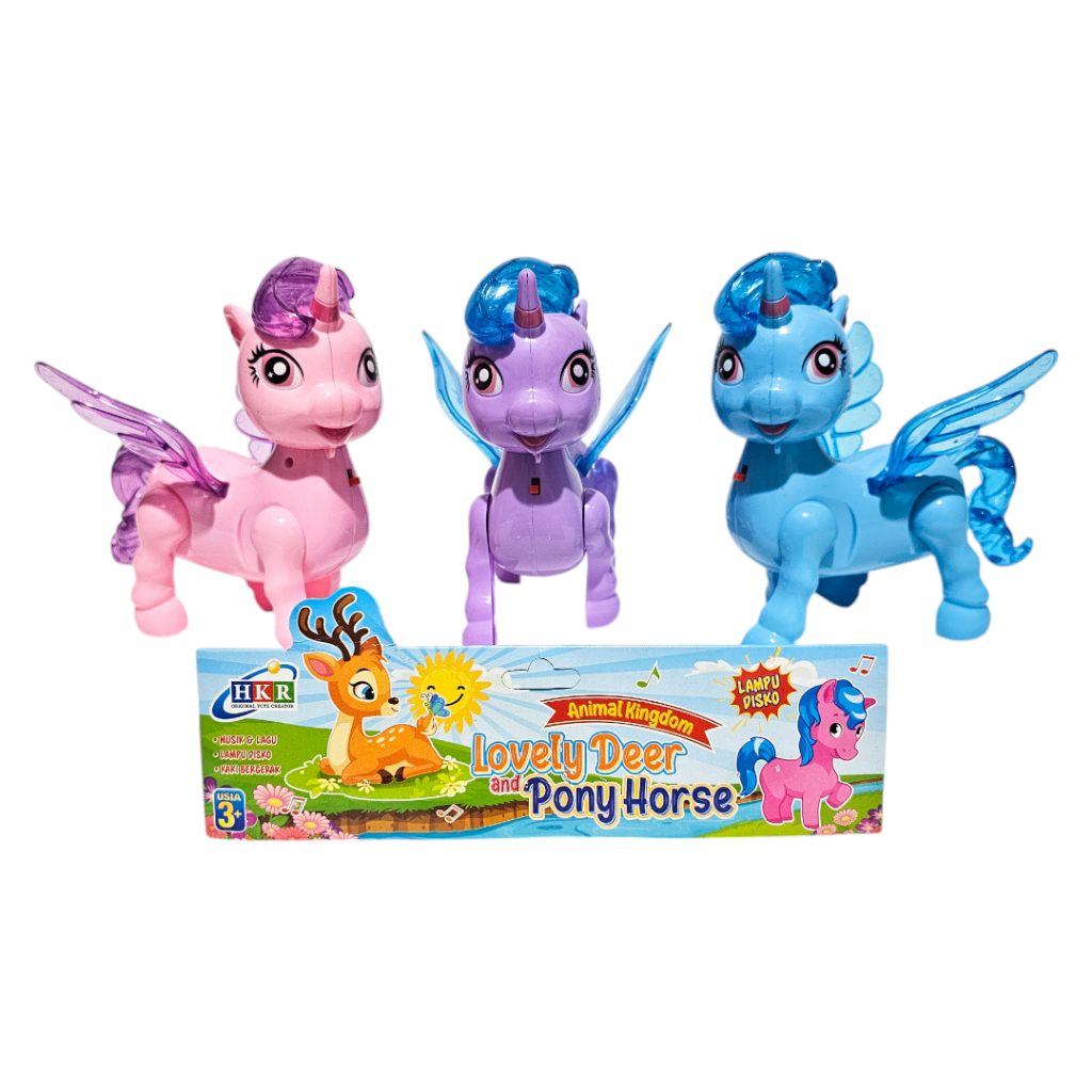 Mainan Anak Kuda Poni Bisa Berjalan Nyala Lampu Dan Musik